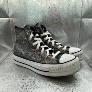 Size 8.5 Converse Chuck Taylor All Star Platform Metallic High Sneakers A01301C